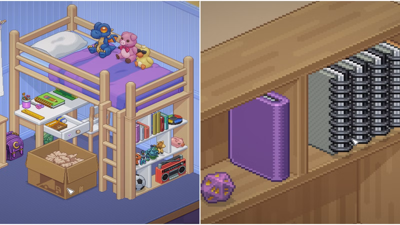 Unpacking oyun ekran görüntüsü - Yatak odası yerleştirme